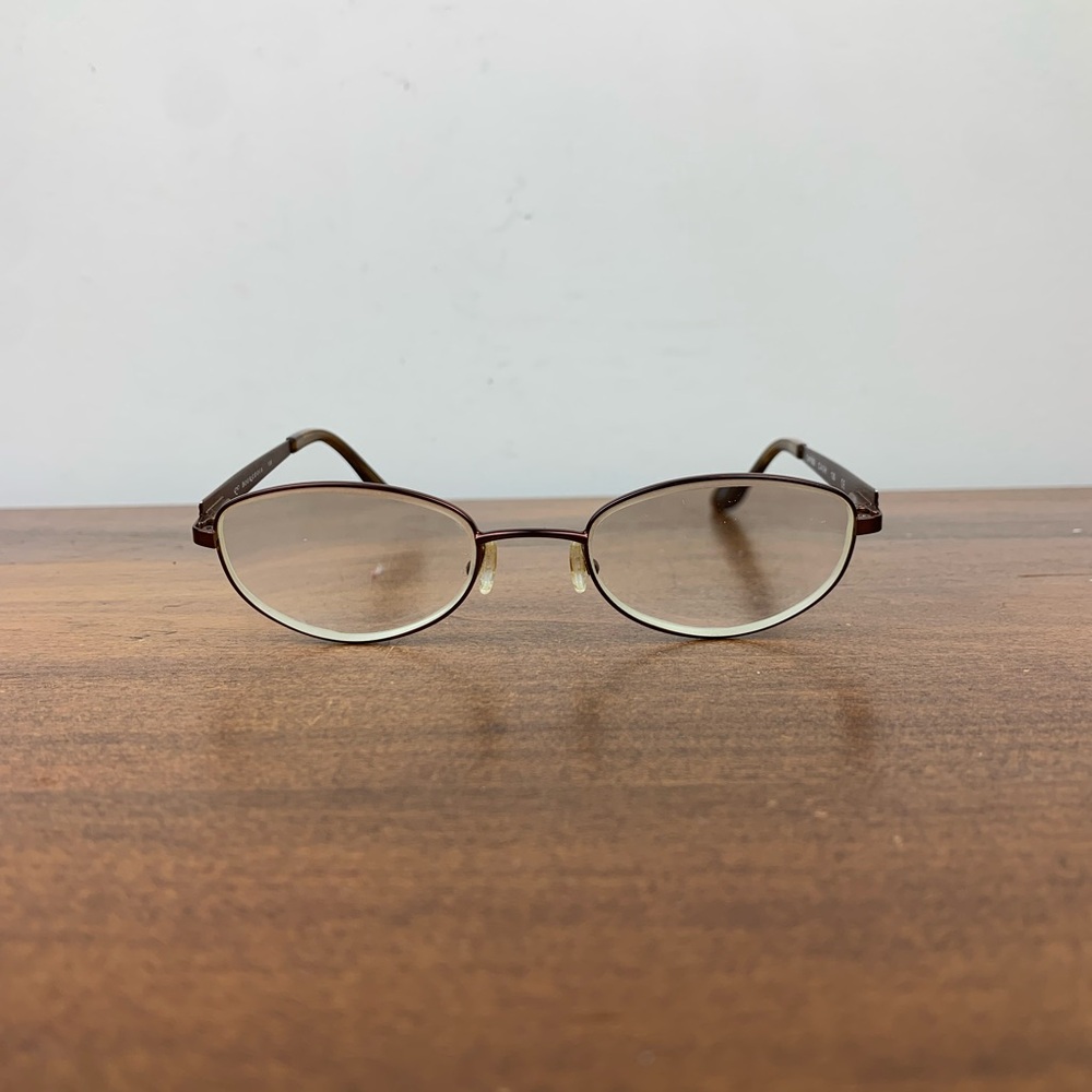 Bourgeois Womens Oval Brown Eyeglasses FRAMES ONLY 48-19-135 CH7063 Used